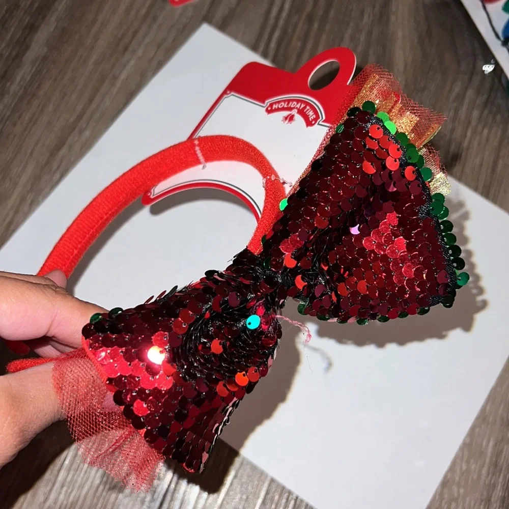 Holiday time sequin headband